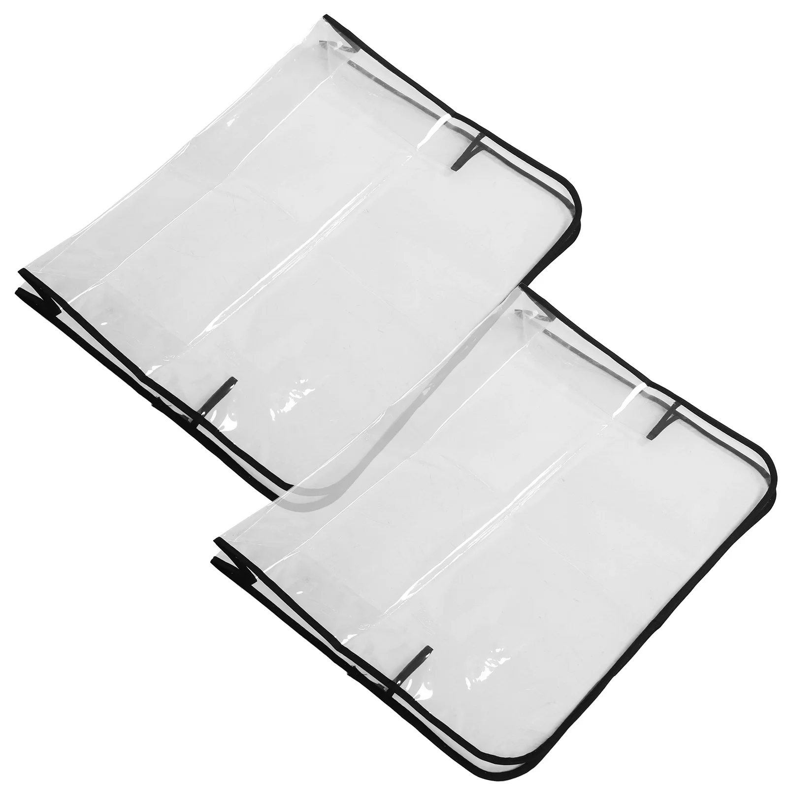 

2pcs Salon Covers Transparent Pvc Backrest Protectors Waterproof Reusable Hairdressing Seat Cover Easy Clean Lightweight