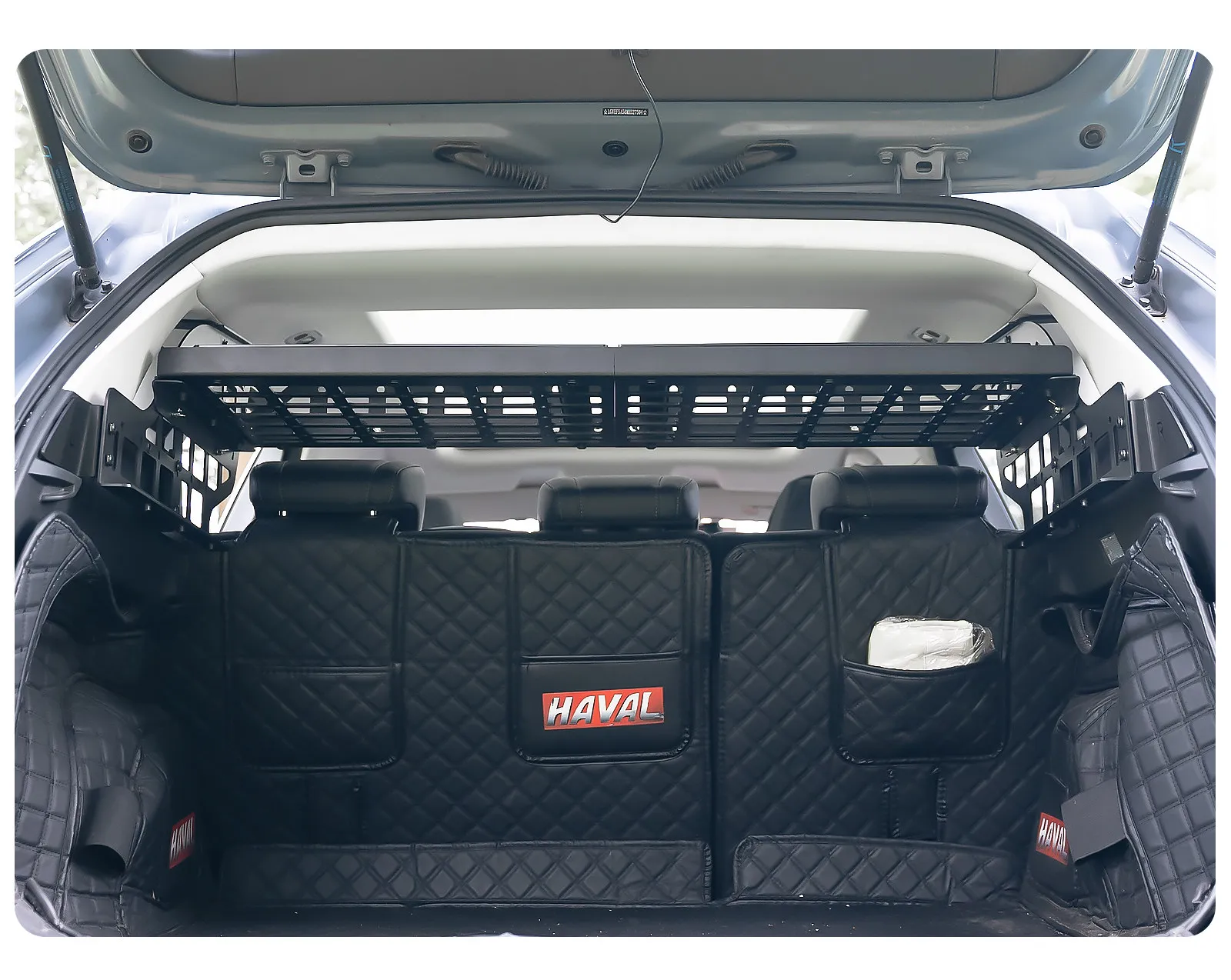 For Haval H6 Third generation 2020-2026 Modular Storage Panel Shelf Modification Rear Trunk Debris Rack Molle Panel