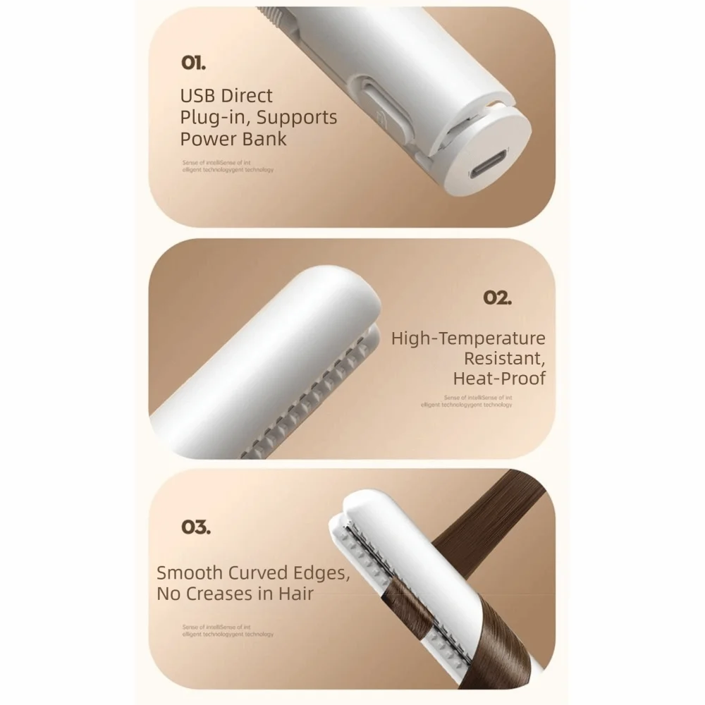 Fast Heating Mini Hair Straightener Dual Purpose Thermostatic Hair Straightening Irons Even Heat Distribution No Damage To Hair
