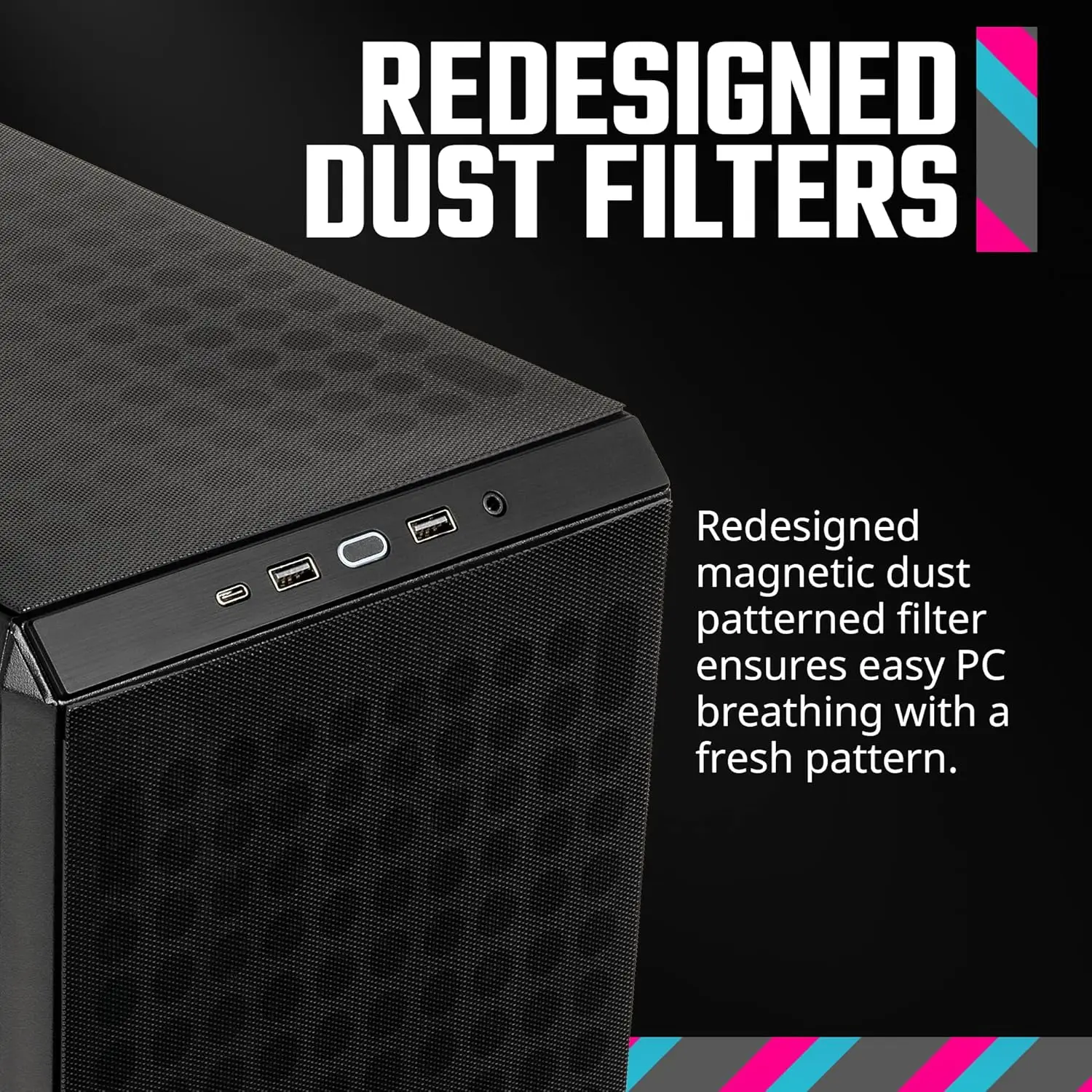 Desktop Mini‑Tower MATX PC Housing Tempered Glass Panel Magnetic Dust Filter USB3.2 Gen2x2 Interface For Gaming DIY Assembly