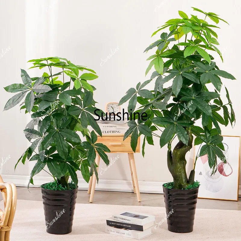 Artificial plant potted plant bionic fortune tree floor fake flower interior decoration ornament