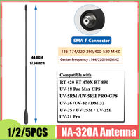 Original NA-320A Nagoya Antenna High Gain SMA-F Tri-Band HT Aerial 144-220-440Mhz For UV-26 UV-25 DM-32 UV-K6 Iradio UV-88 Radio
