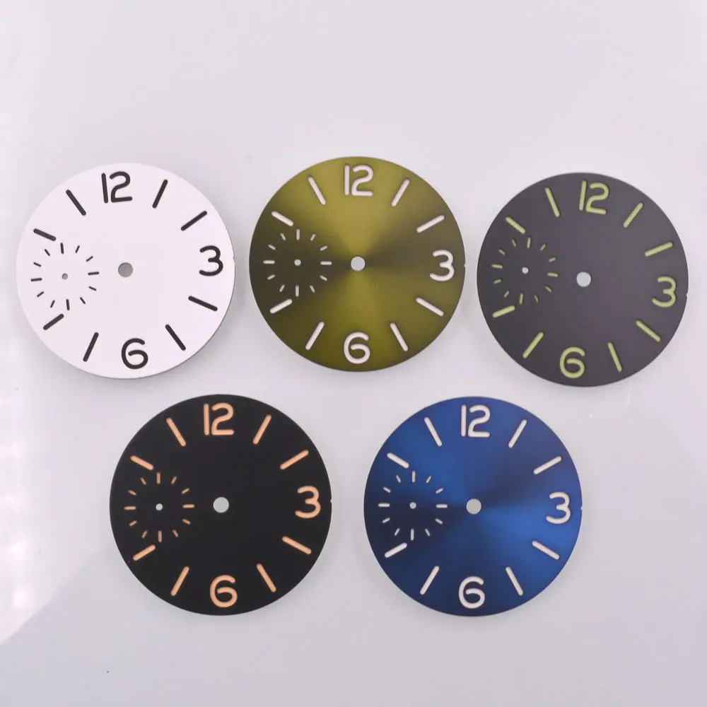 37 مللي متر ساعة معقمة الطلب الأخضر مضيئة صالح ETA6497 ST3600 أجزاء ساعة يد تعمل بالحركة #1