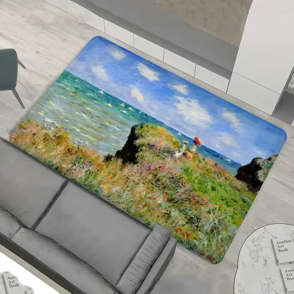 Claude Monet Painting Art Aesthetic Floor Mat Bath Mat Nordic Style Home Doormat Bathroom-Toilet Mats Bedroom Welcome Doormat