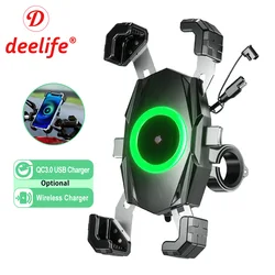 Deelife-Support de téléphone de moto, charge sans fil pour Hurbike, support de smartphone, support de montage sur guidon de moteur de moto