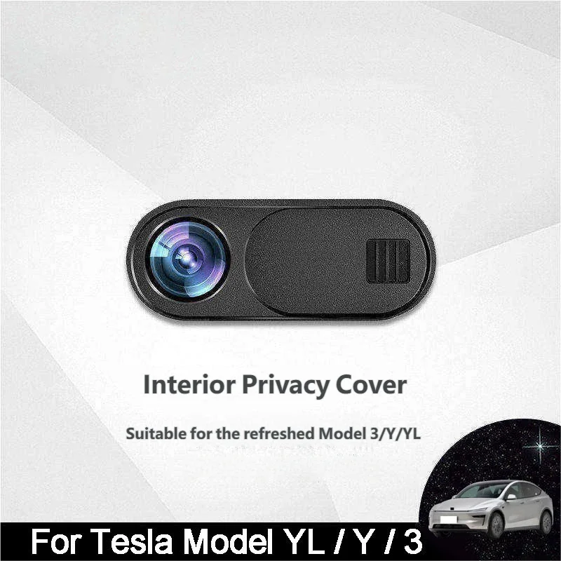 For Tesla For Model 3/Y/YL Interior Camera Privacy Cover Sliding Webcam Cover to Block Camera ABS Plastic