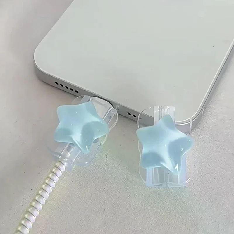 Korea Cute 3D Ocean Stars Change Charger Protector Cover Charger Line Protectors Organizer Winder Protector Cover Accessories