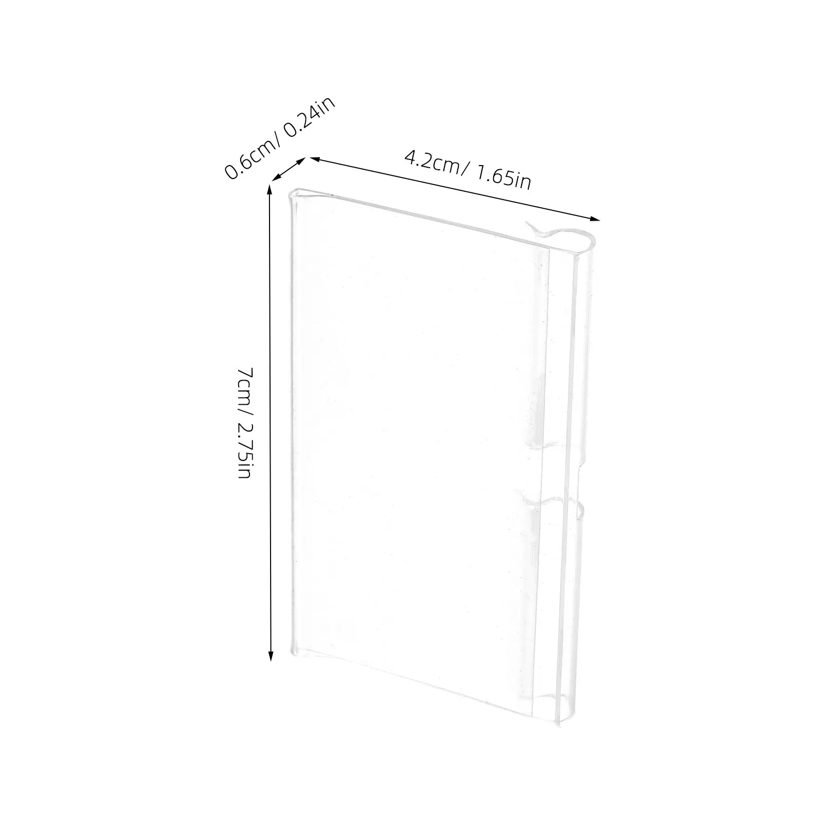 10Pcs Transparent PVC Label Holders for Shelves Hook Mount Price Tags Clear Shelf Label Card Slot Retail Store Display