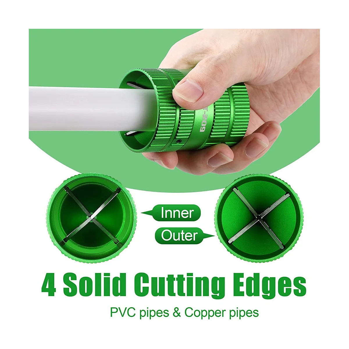 Deburring Tool for Copper and PVC Pipe Cleaner, Encanadores Eficiente Ajudante