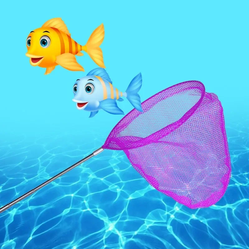 1PCS Retractable Fishing Net for Children, Insect, Butterfly, Dragonfly, Outdoor Portable Fishing Net, Fun Game Toys Landing Net