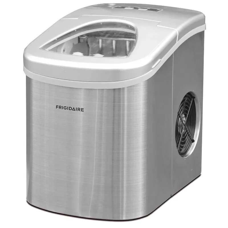 Frigidaire 26 Lbs Per Dag Draagbare Compacte Maker, Ijsmachine, Zwart Roestvrij, Medium