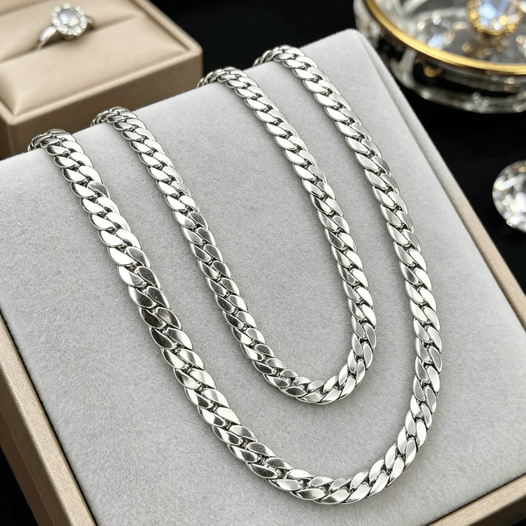Trend 20-60CM 925 Sterling Silver 18K gold y2k 5MM Necklaces sideways chain for Men woman fashion Jewelrys Wedding Engagement