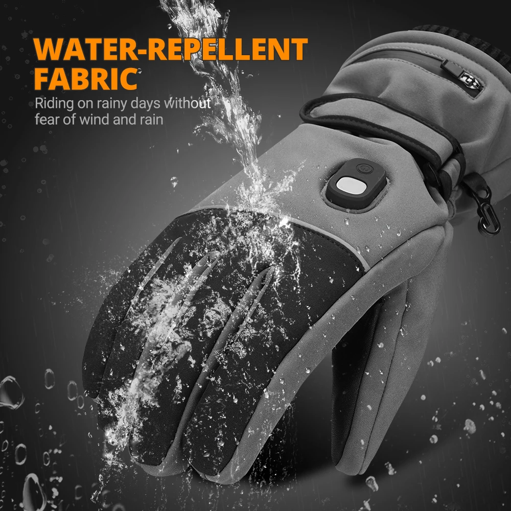 Luvas de aquecimento inteligentes touchscreen luvas elétricas dedo cheio dos homens compatível motocicleta snowboard equitação elétrica luvas térmicas
