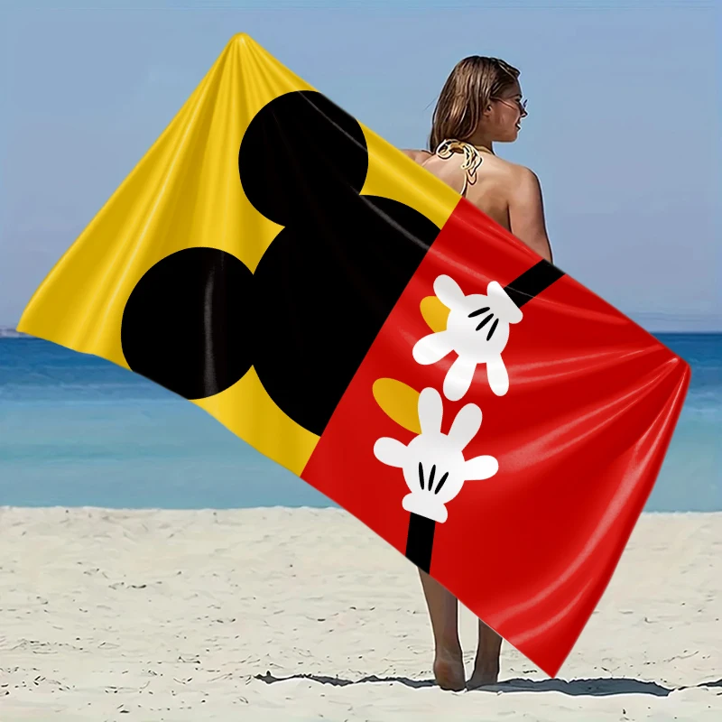 

Mickey Mouse Beach Towel Ultra-Fine Fiber Lightweight & Quick-Dry for Hawaii Beach Party Easter Travel Swimming Quickdry Fabric