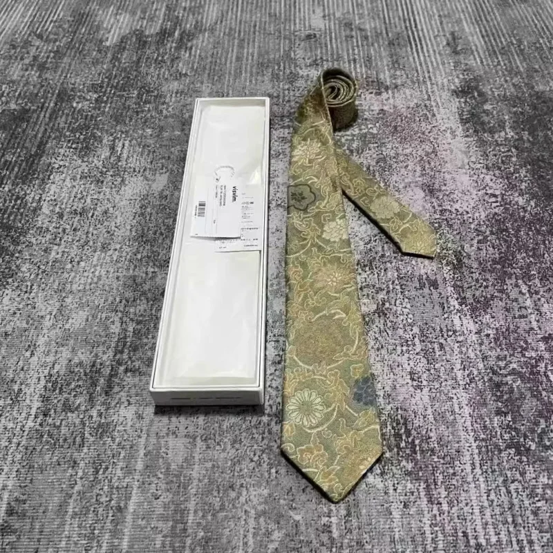 

VISVIM WMV SILK TIE JACQUARD Japanese retro floral tie 23AW