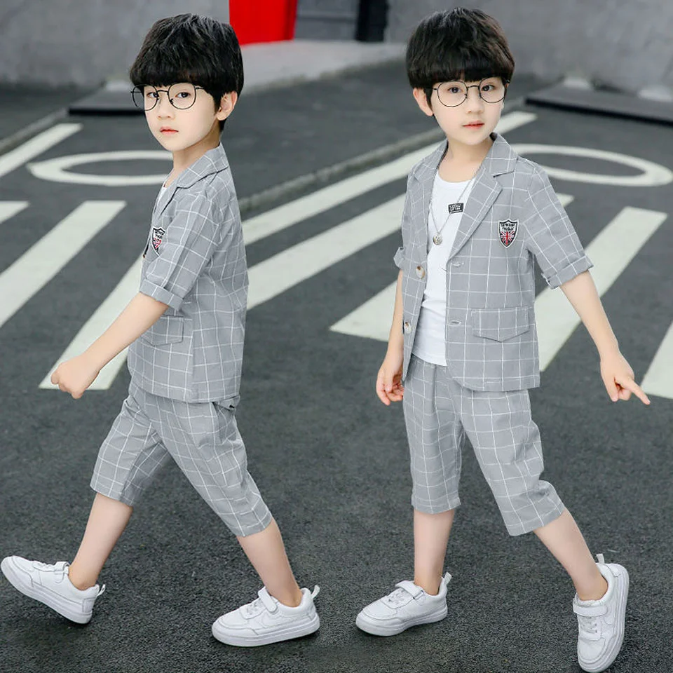 Style Korea New Baby Fashion Boy Clothes High Quality Children Summer t shirt +Shorts 2Pcs/Set Kids Boys Clothing Sets 2 Pieces