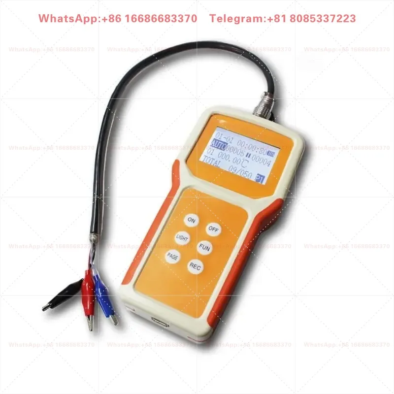 Portable Temperature Recorder Transmitter Speed Tester Supports 30 DS18B20 1-Wire Bus Probes For Industrial Use