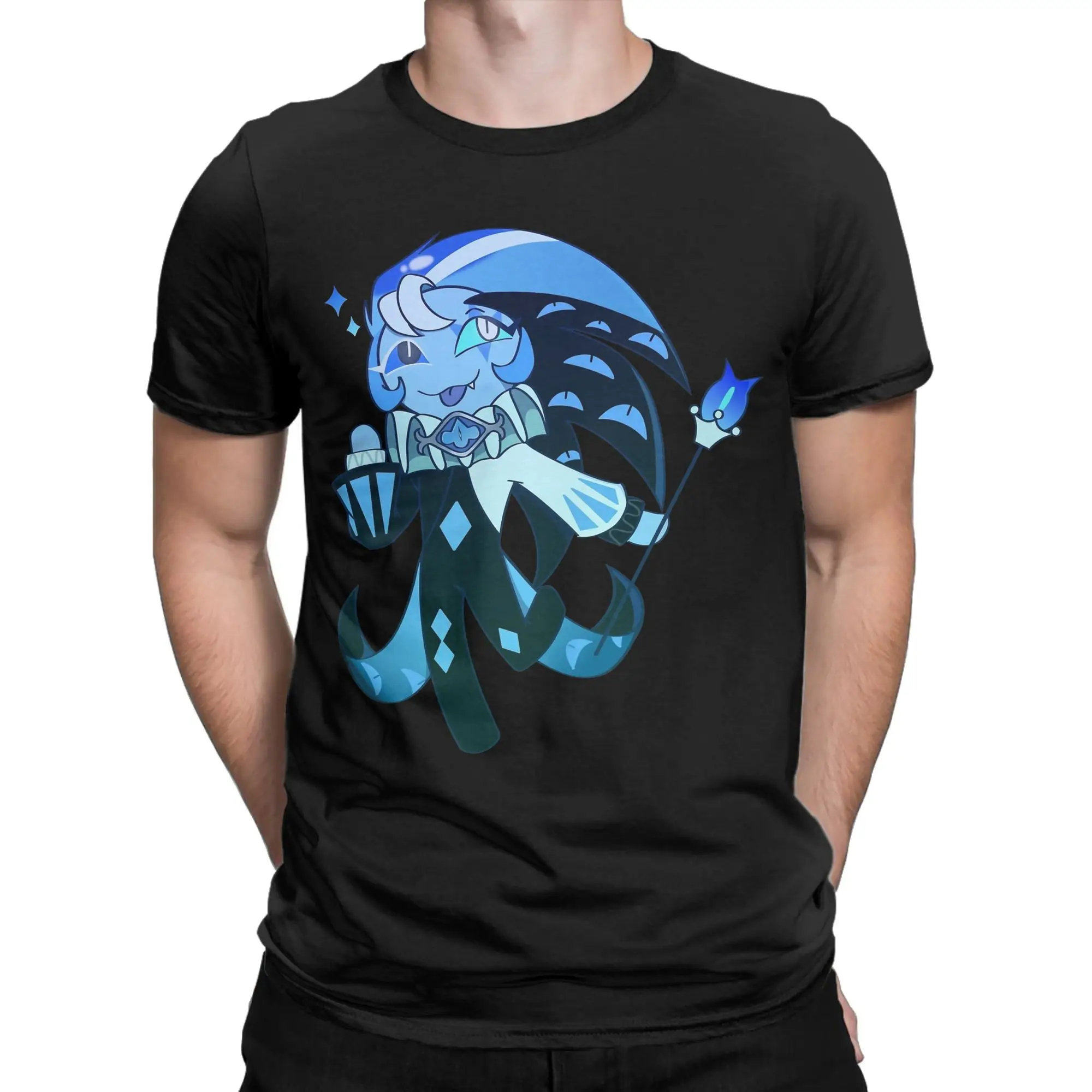 Shadow milk cookie T Shirt for Men Women Pure Cotton Funny T-Shirts Cookie Run Kingdom Tees Short Sleeve Tops Gift Idea