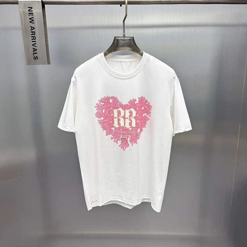 

Оригинальный дизайн, лето 2025: Модные силиконовые футболки с коротким рукавом, свободного кроя, в форме сердца, парные, мужские.