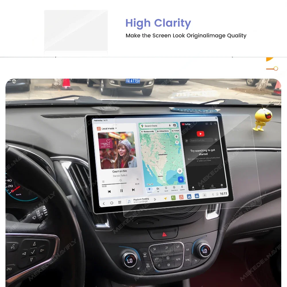 สําหรับ 11.5 13 นิ้ววิทยุกระจกนิรภัย GPS DVD Player กันน้ํา LCD Full Touch Screen ป้องกันฟิล์มสติกเกอร์รถอุปกรณ์เสริม