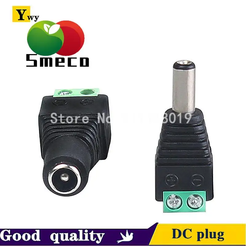 2Set/2pcs DC connector 2.5*5.5mm/2.1*5.5mm Power Jack Adapter Plug Cable Connector for 3528/5050/5730 led strip light