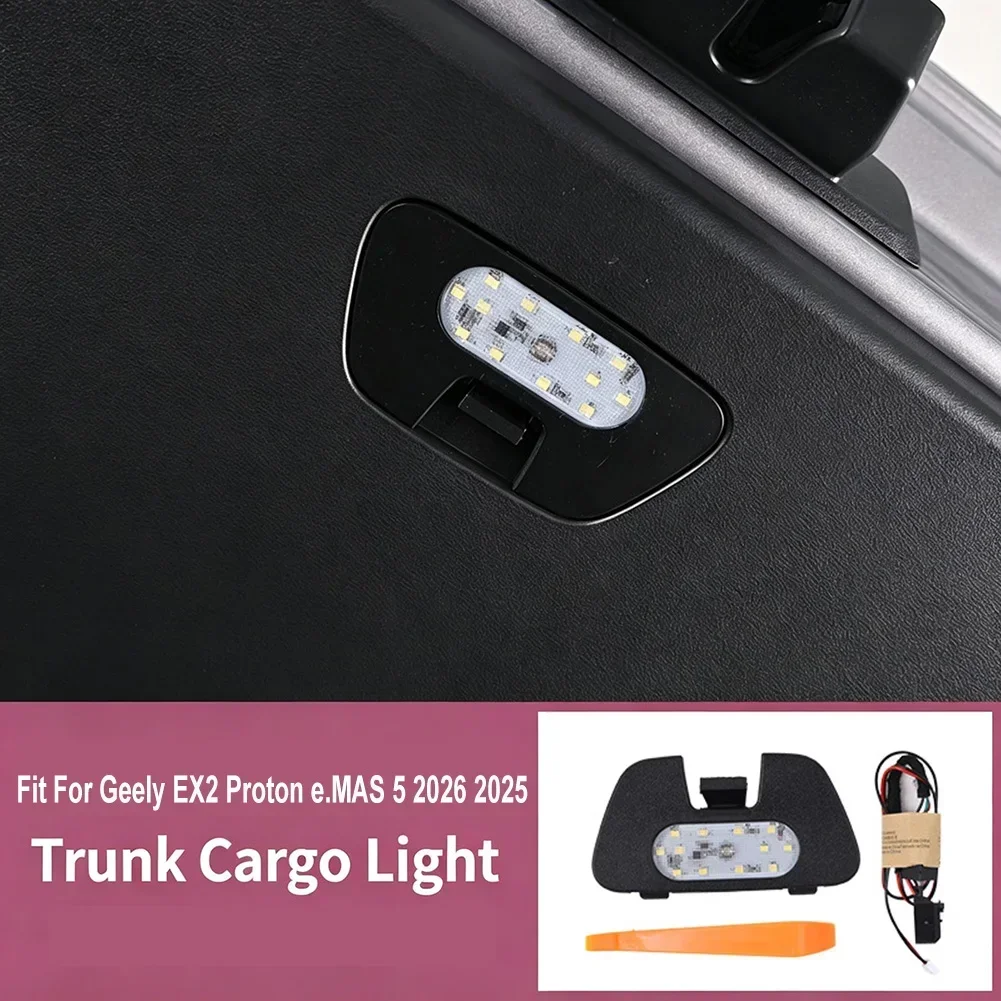 For Geely EX2 Proton e.MAS 5 2026 2025 Car Interior Accessories Ultra-Bright LED Trunk Tailgate Lighting Welcome Light Upgrade