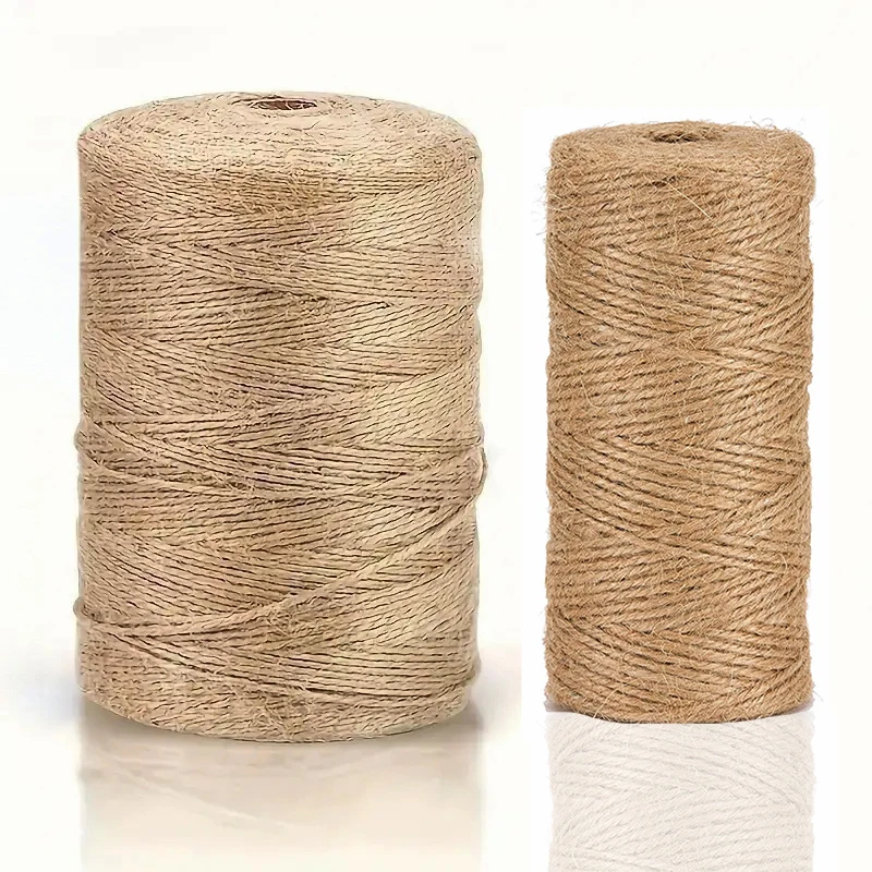 2/3/4mm 100M Natürliches Jute-Seil Schnur Bindfaden Band Bastelmaterial DIY Hochzeit Jutefaden Handgemachtes Nähgarn Party Weihnachten Heimdekoration