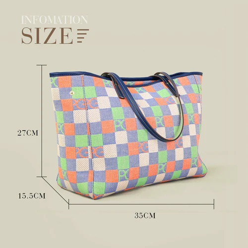 Imagen 2 del producto Bolso de mano con estampado de moda de marca de lujo PG para mujer, bolso multifuncional de gran capacidad para ir al trabajo en otoño e invierno 2025