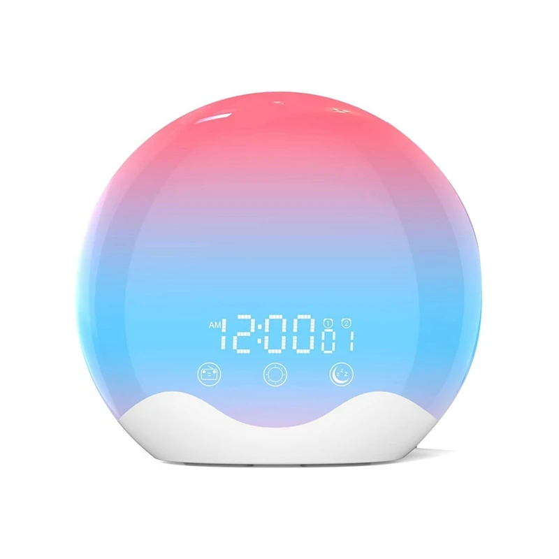 Sunrise Alarm Clock Wake Up Light With Touch Control,Dual-Sided Light Alarm Clock For Bedroom,Dual Alarm & Snooze