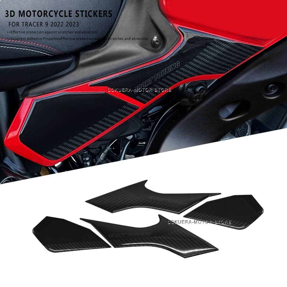 

Motorcycle Accessories Resin Scratch Resistant 3D Sticker Underfloor Protectors Protection Stickers For Yamaha TRACER 9 2022 202