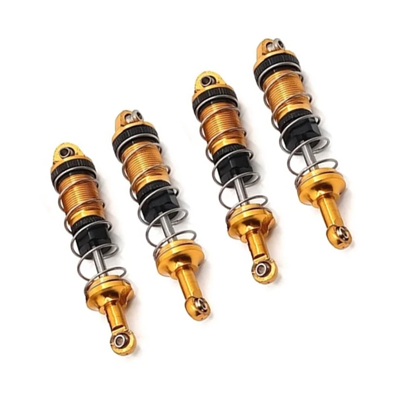 Lo-ok 4 قطع مثبط معدني لـ SCY 16101 16102 16103 1/16 RC ترقيات أجزاء السيارة، أصفر