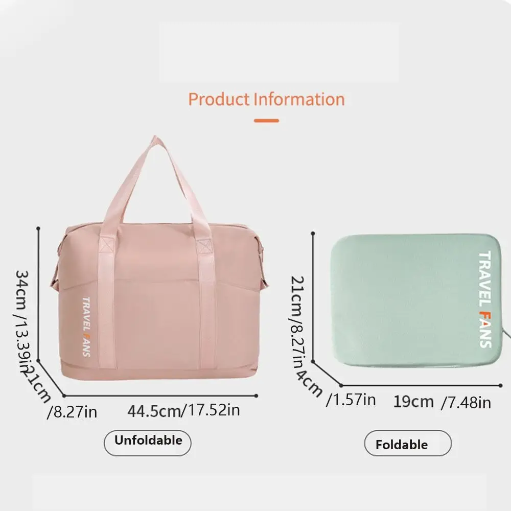 Portable WaterProof Foldable Travel Bag Carry-On Lightweight Carry on Duffle Bag Convenient Multi Pocket Hand Luggage Bag Gym