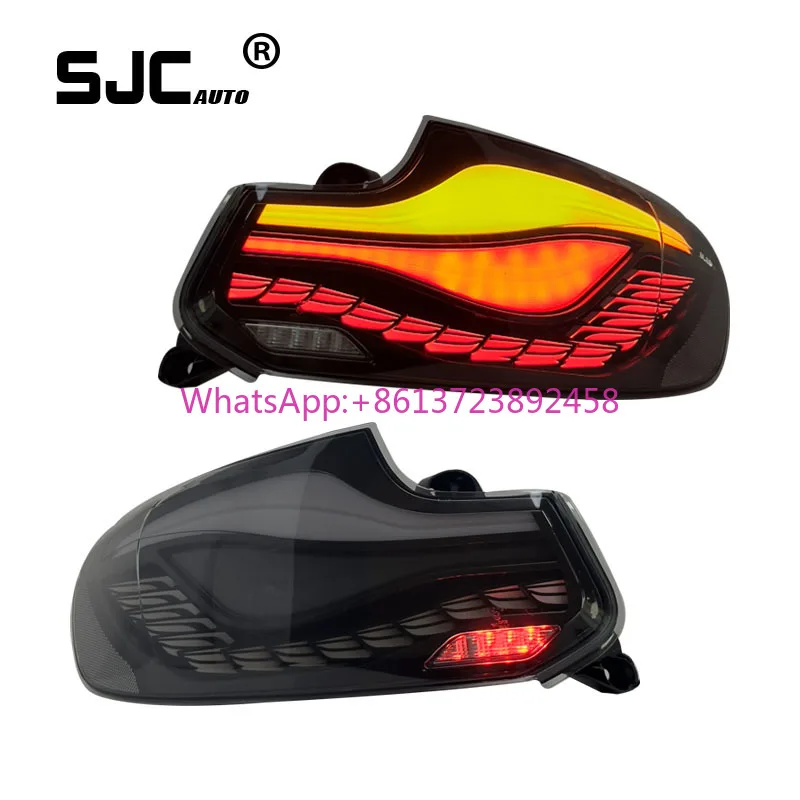 

for BMW 2 Series Modified clear Dragon Scale LED Taillight 2014-2021 DRL Rear Tail Light Lamp M2C F22 F23 F87 218 220i 230i