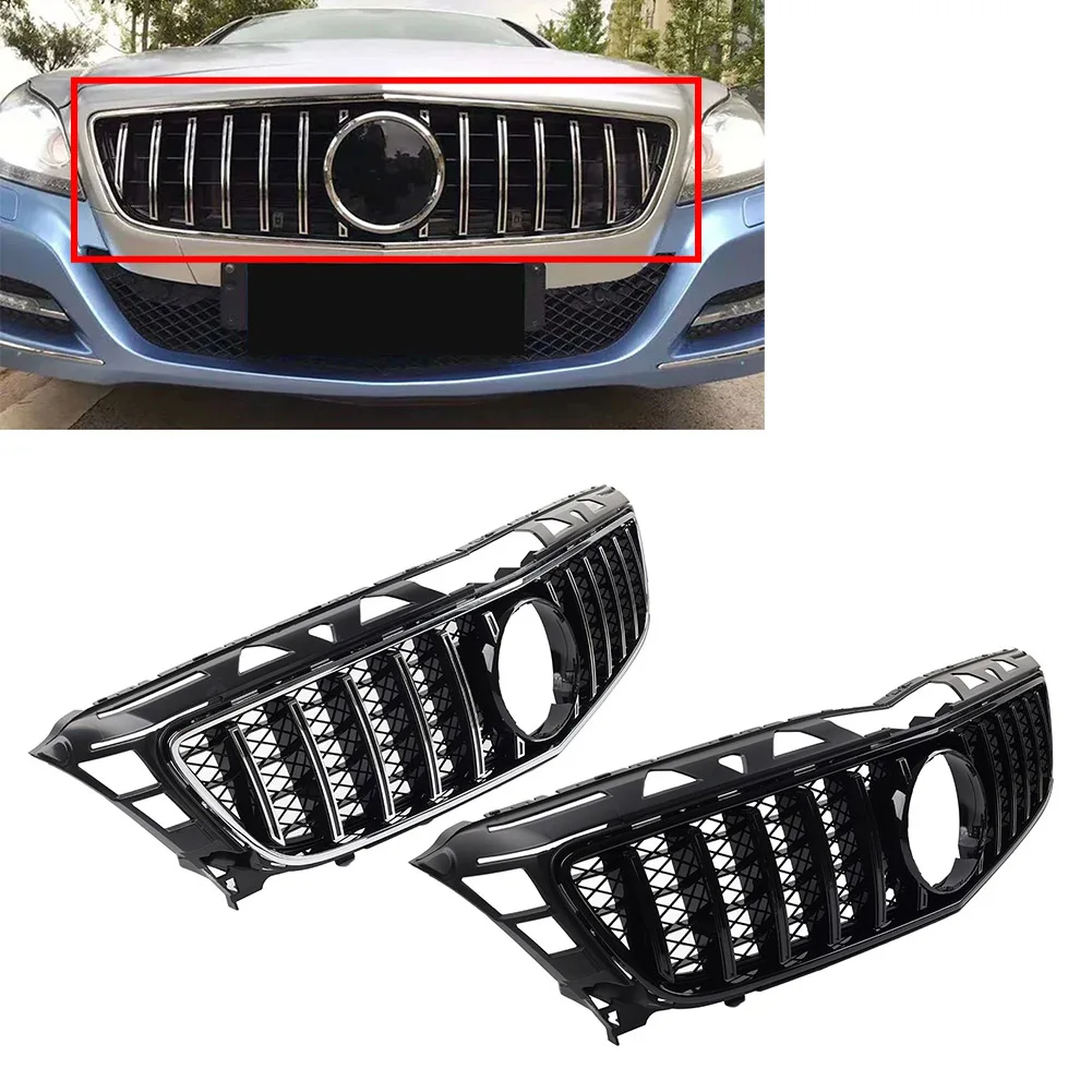 Car Front Bumper Grille GT-R Radiator Racing Grill ABS For Mercedes Benz CLS Class W218 CLS350 CLS500 CLS550 2011 2012 2013 2014