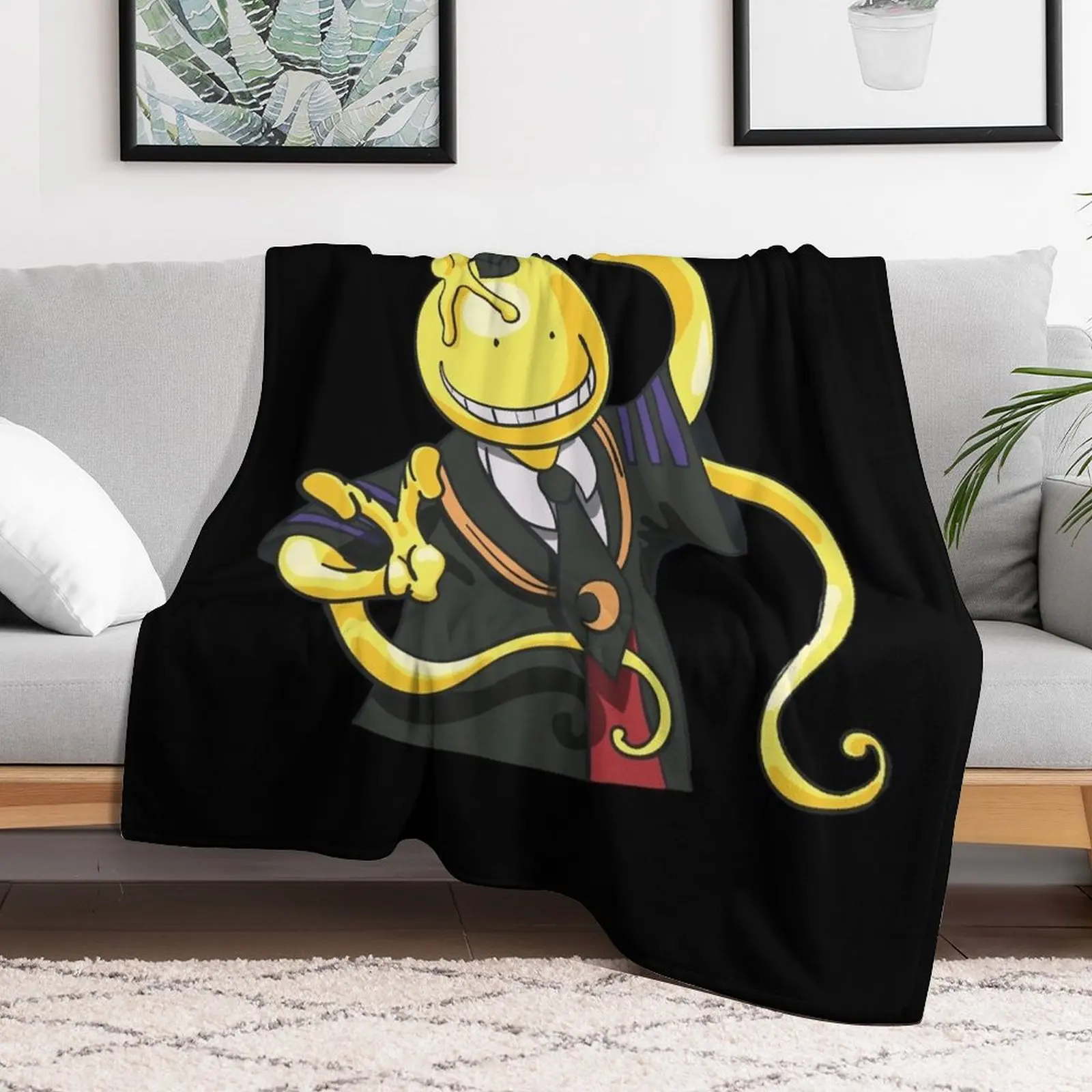 Koro Sensei Fanart Classic Throw Blanket blankets ands Flannels Decorative Sofas Blankets For Sofas Blankets