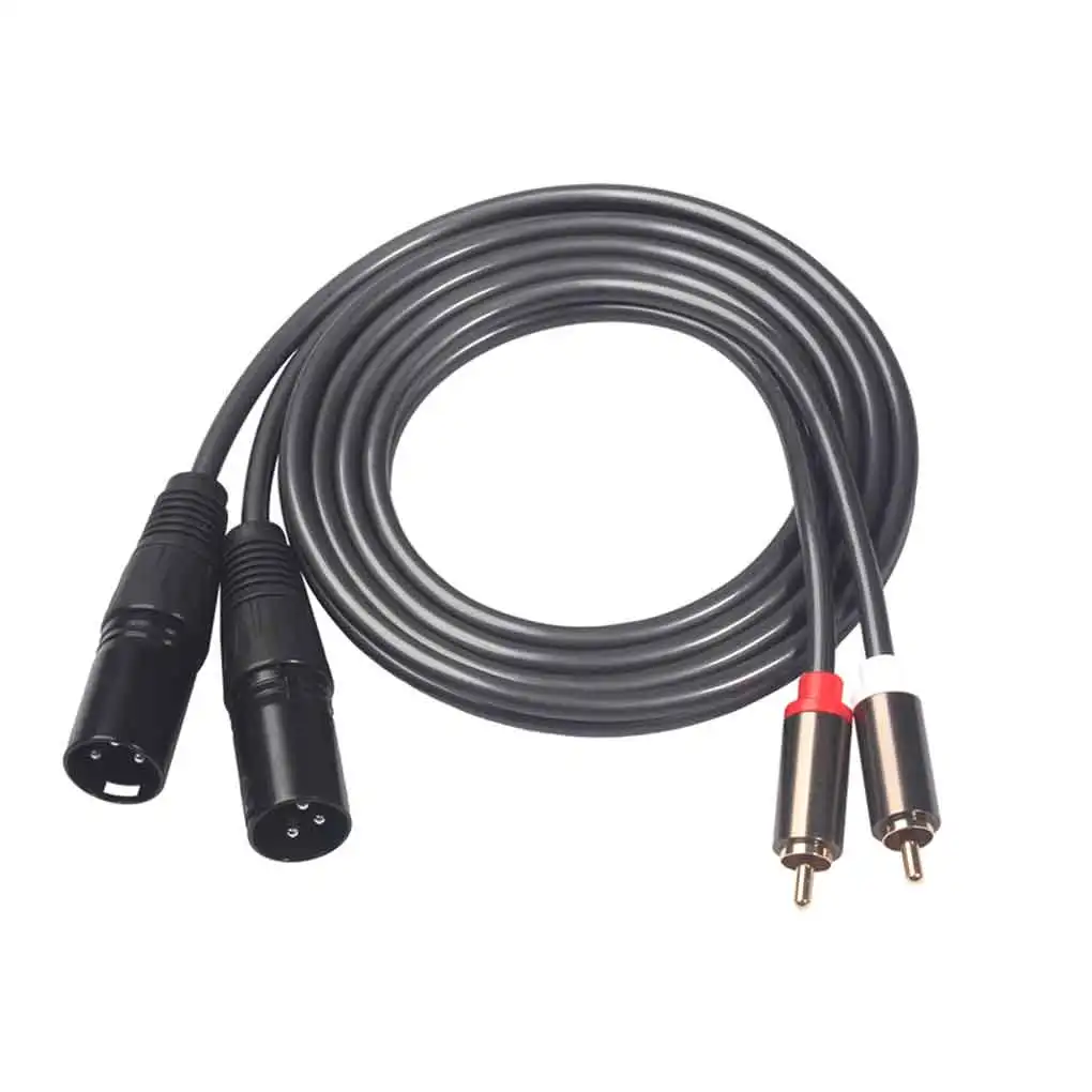 

1.5m Dual Male to XLR Male Cable 2 XLR to 2 Plug Adapter HIFI Stereo Audio Extension Cable