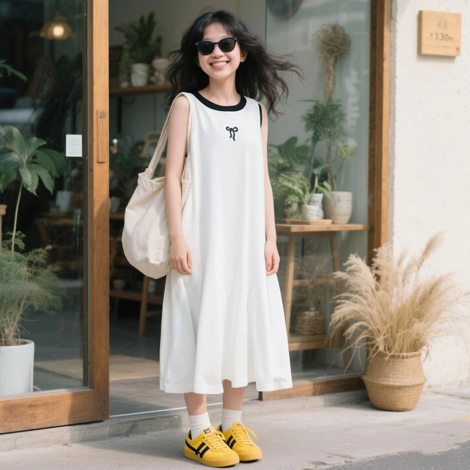 Elegant Kids Child Summer Long White Summer Dress with Bow for Teens Girls Korean Style Sleeveless Cotton Ruffle Dresses 5-14 Y