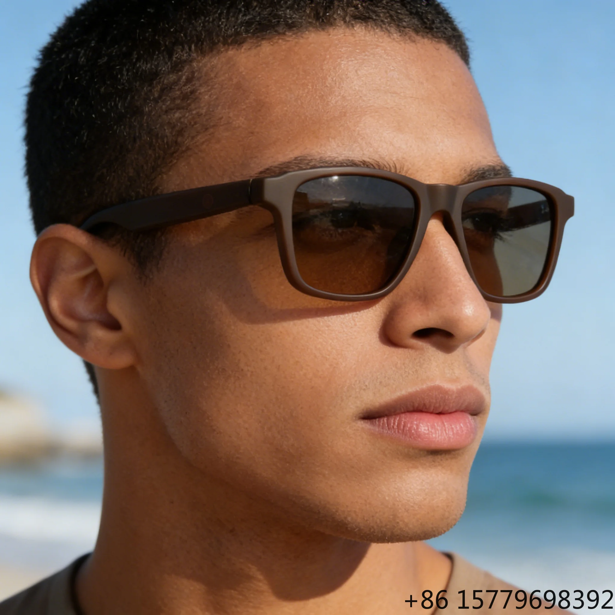 

Touch Intelligent Wireless V5.4 Brown Smart Glasses Outdoor Sports Phone Call Music OEM