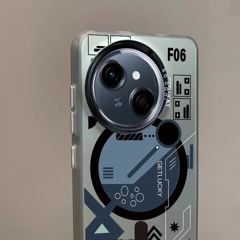 حافظة لهاتف Tecno Spark GO 1 Spark 30c 20c 10c 20 10 8c 7T 6 GO Pro Plus 4G 5G حافظة هاتف ليزر فاخرة على الطراز الكرتوني رقم 30