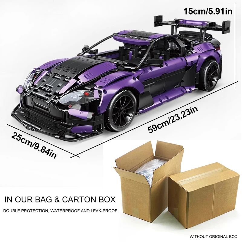CADA C001 Technical Speed Sports Car DB11 1:8 Building Blocks