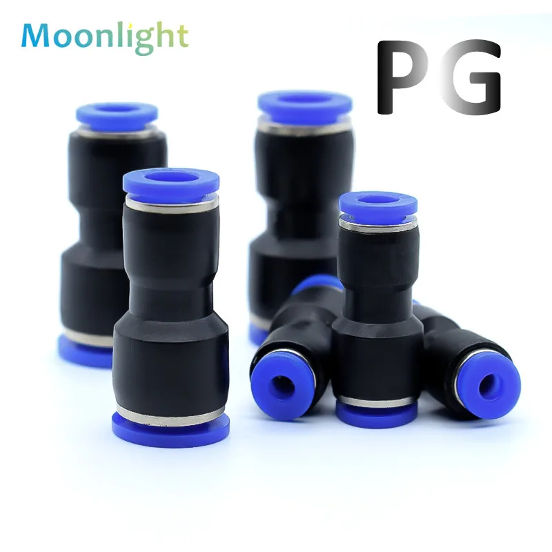 1Pcs PG Blue Pneumatic Fitting Pipe Connector Tube Air Quick Fittings Water Push In Hose Couping 6-4mm 8-6mm 10-8mm