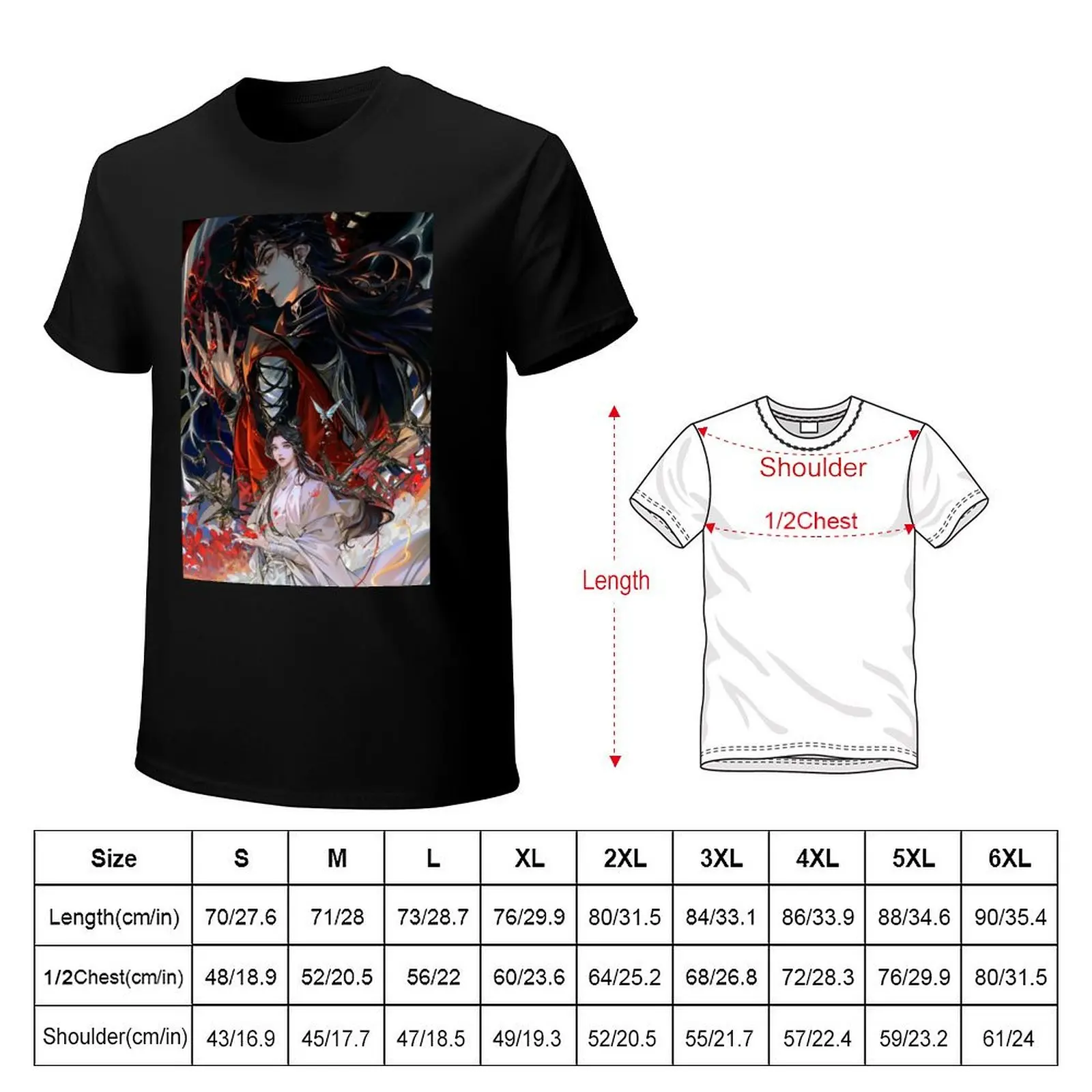 Tian Guan ci fu Official Heaven's Blessing kiss T-Shirt All Match Print Short Sleeve Top