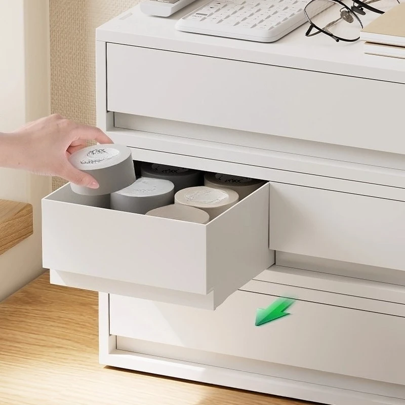 It can be stacked with drawer storage boxes, desktop documents and multi-layer storage boxes, and the organization is simple.