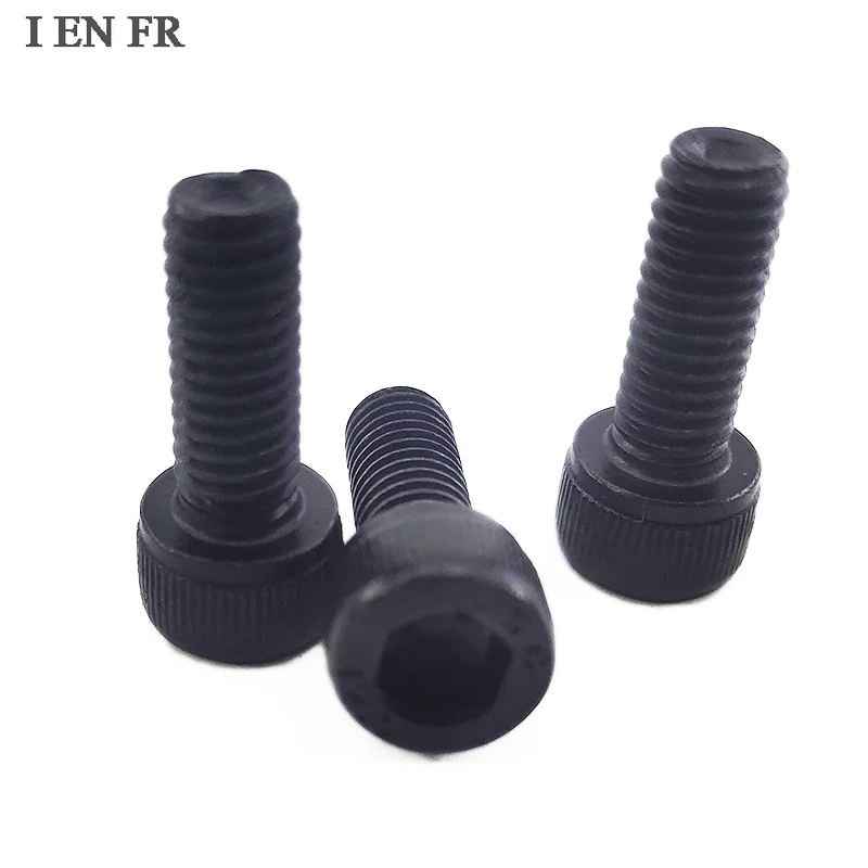 

1/50pcs M1.4 M1.6 M2 M2.5 M3 M4 M5 M6 M8 to M16 DIN912 Black Grade 12.9 Alloy Steel Allen Hexagon Hex Socket Cap Head Screw Bolt