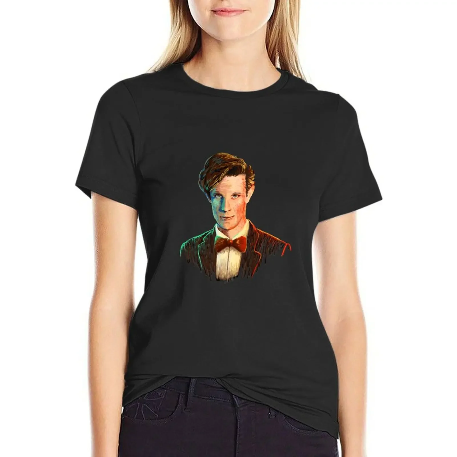 

Matt Smith colour portrait T-Shirt graphics animal prinfor cute clothes Woman T-shirts