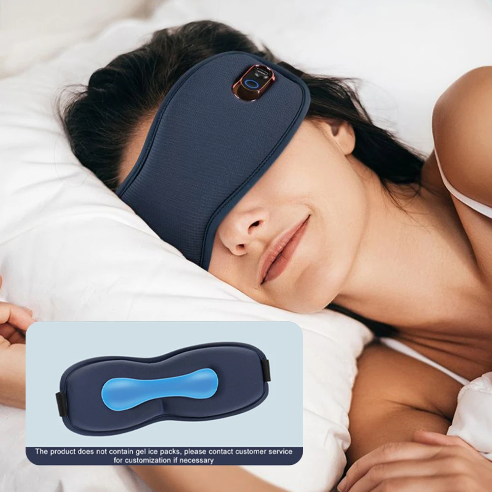 

3D Sleeping Mask Heating Eyes Mask Cool Compress Relieve Eye Fatigue Electric Eye Massager Sleeping Aid Shade Improve Sleep