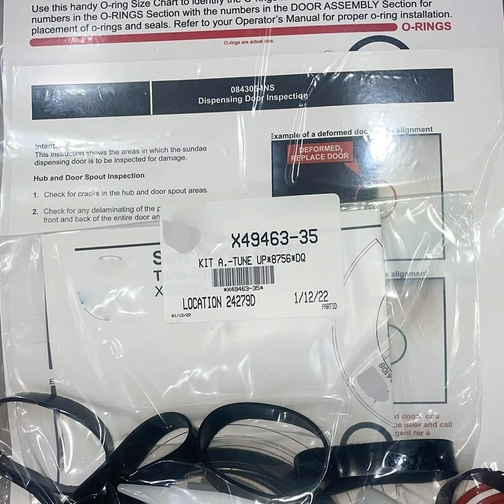 Ice Cream Maker Parts Bag X49463-35 Repair Tool Kit For DQ8756 Sundae Machine