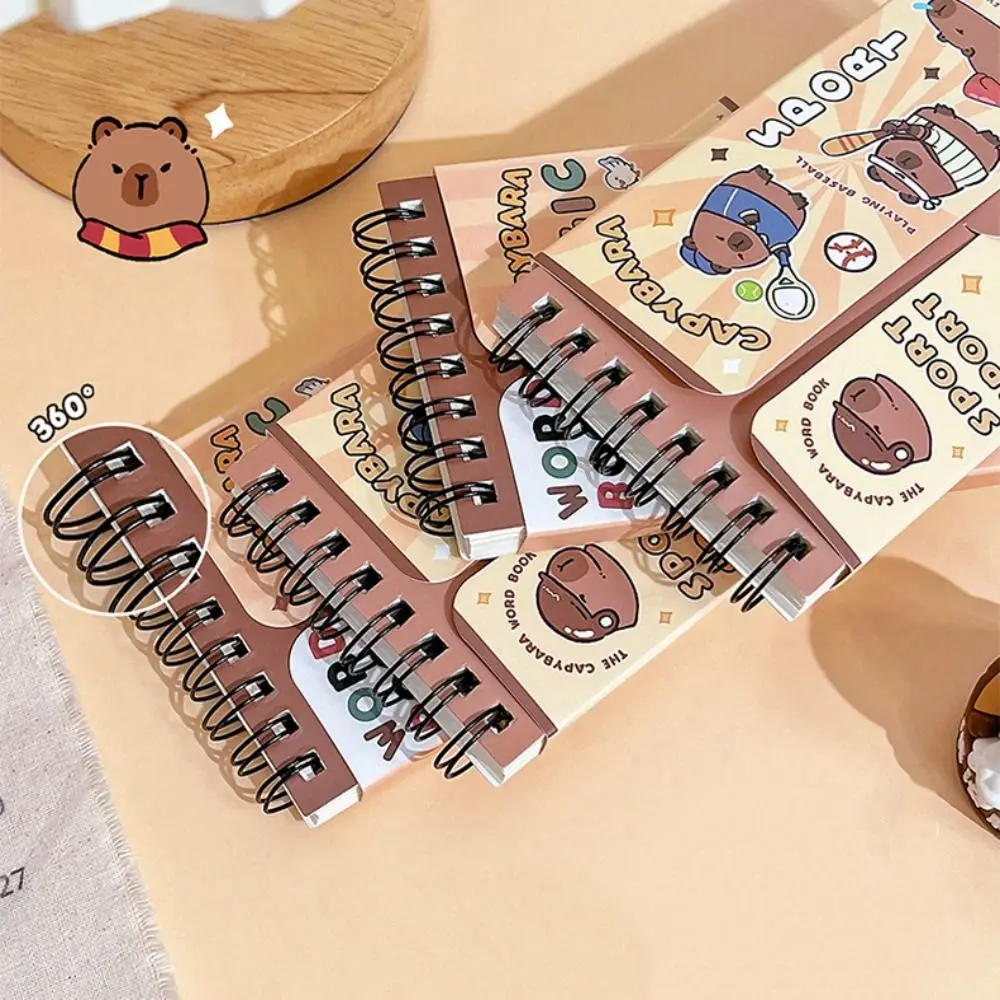 Portable Mini Capybara Planner Notebook Cartoon Spiral Student Stationery Kawaii School Supplies School