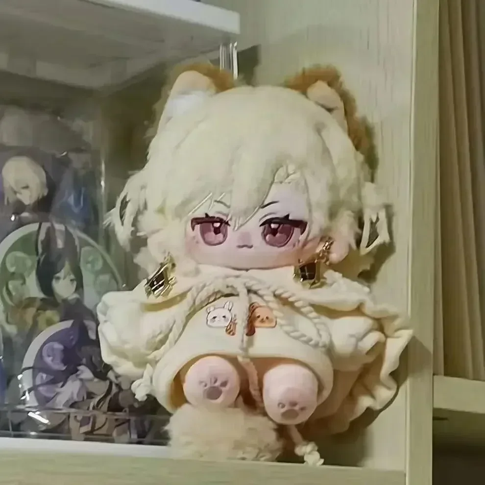 Anime genshin impacto gato bonito kaveh atributo pelúcia algodão corpo vestir-se roupas plushie brinquedos cosplay jogo presente 15cm