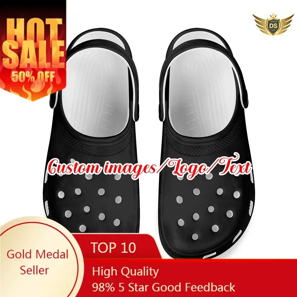 

Personalized Hole Shoes For Women Soft Sandals Print On Demand Beach Slippers Custom Design/Name/Picture Unisex Clog